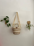 Bolso Mini Natural Bordado