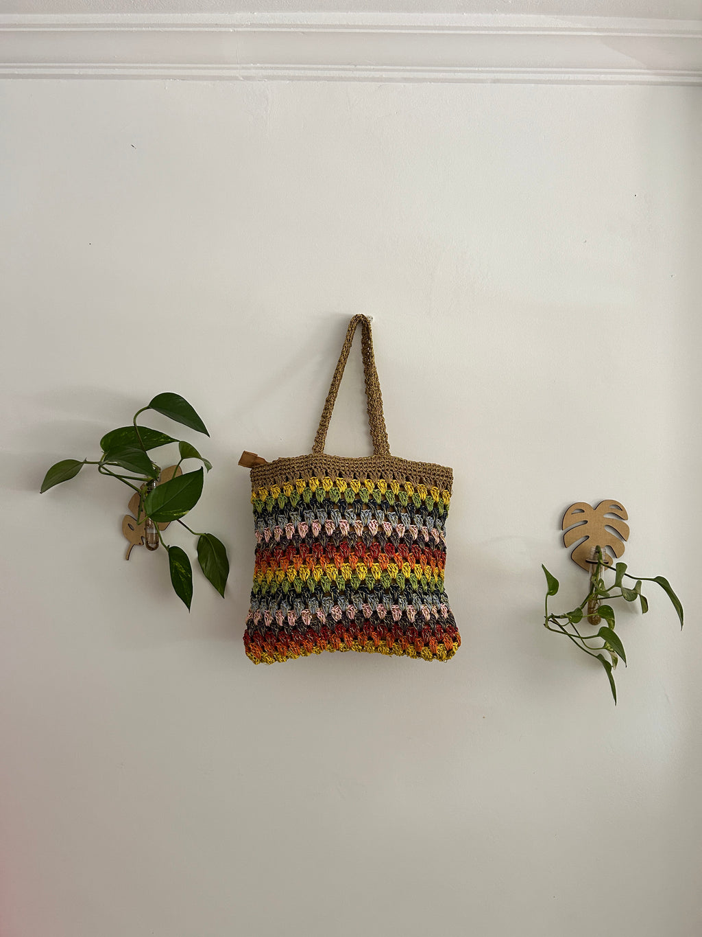 Bolso Tote Crochet Multicolor