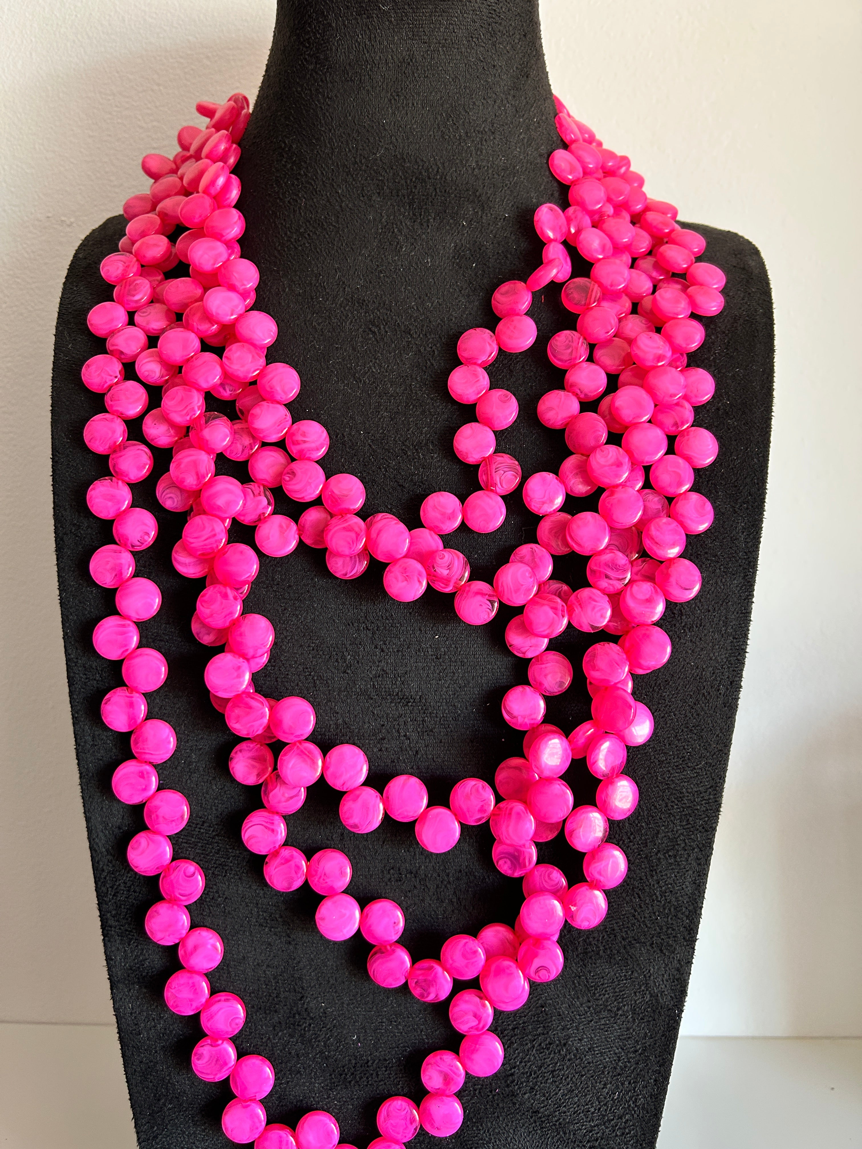 Collar Multivuelta Fucsia
