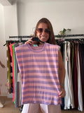 Camiseta de Rayas con Hombreras – Varios Colores ✨