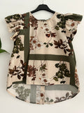 Blusa Floral con Volantes – Varios Colores 🌸