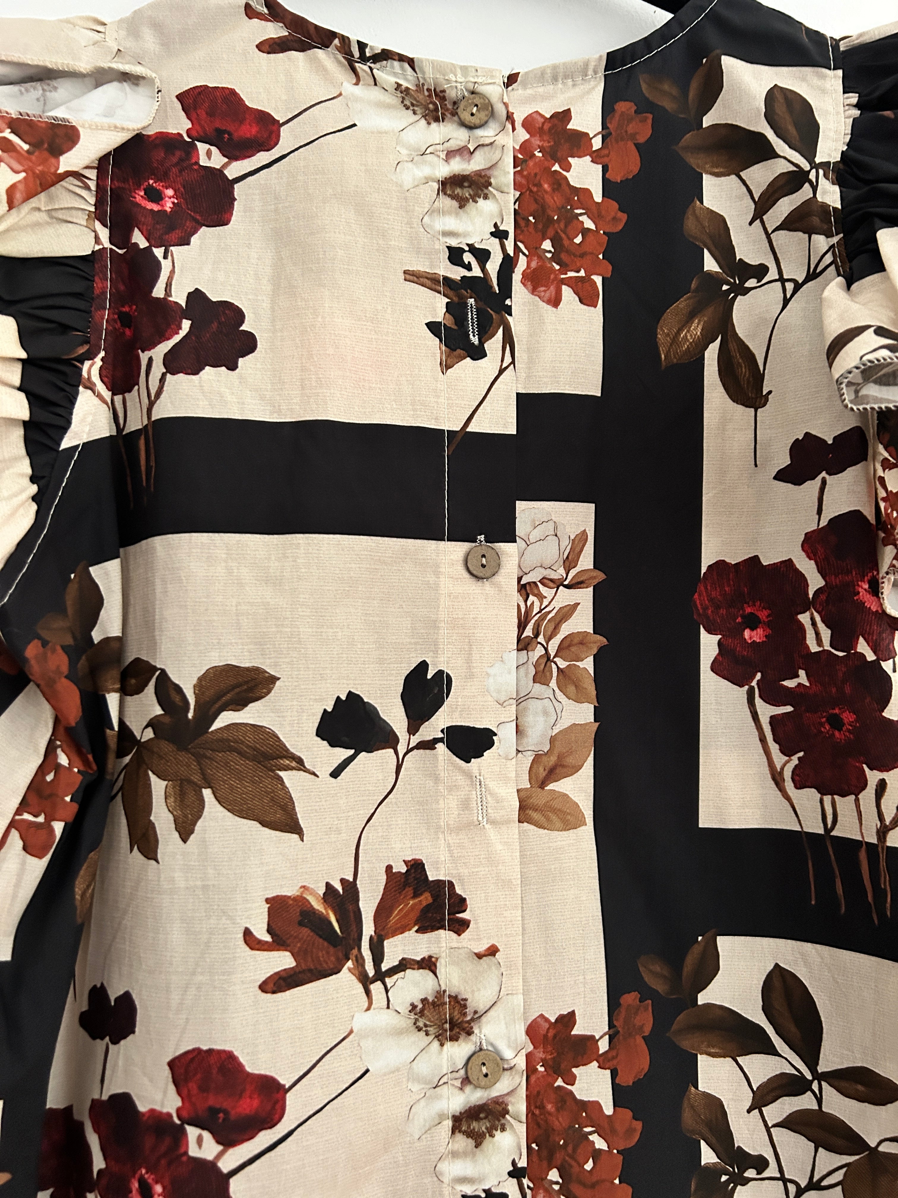 Blusa Floral con Volantes – Varios Colores 🌸