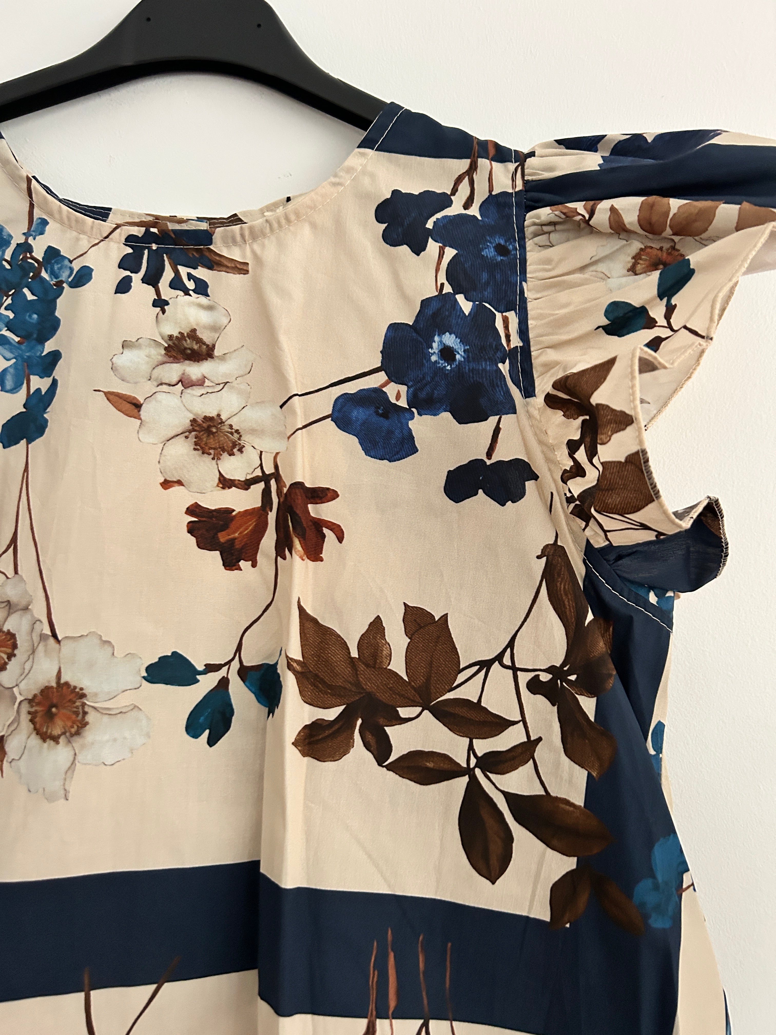 Blusa Floral con Volantes – Varios Colores 🌸