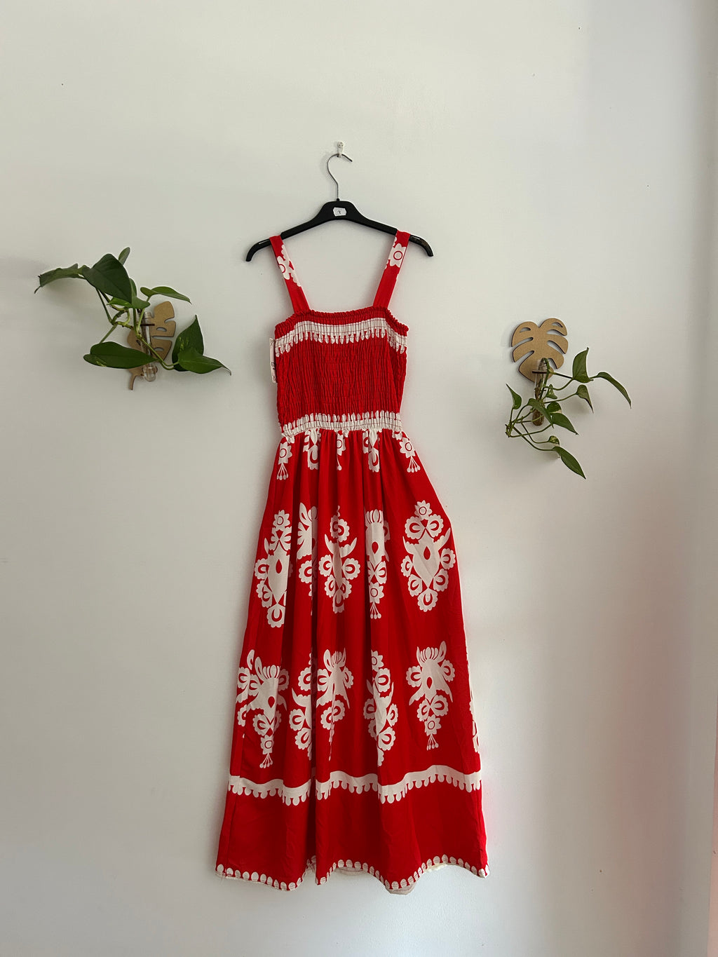 Vestido Largo Estampado Rojo ❤️✨