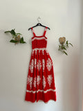 Vestido Largo Estampado Rojo ❤️✨
