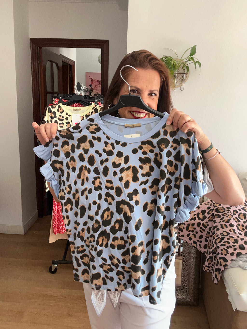 💙 Blusa animal print azul pastel 💙