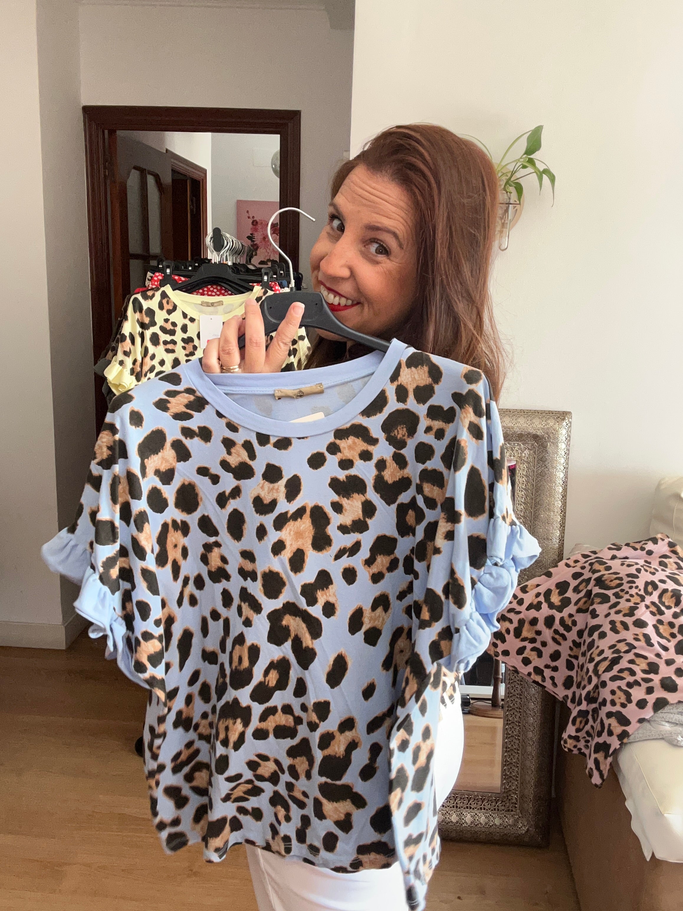 💙 Blusa animal print azul pastel 💙