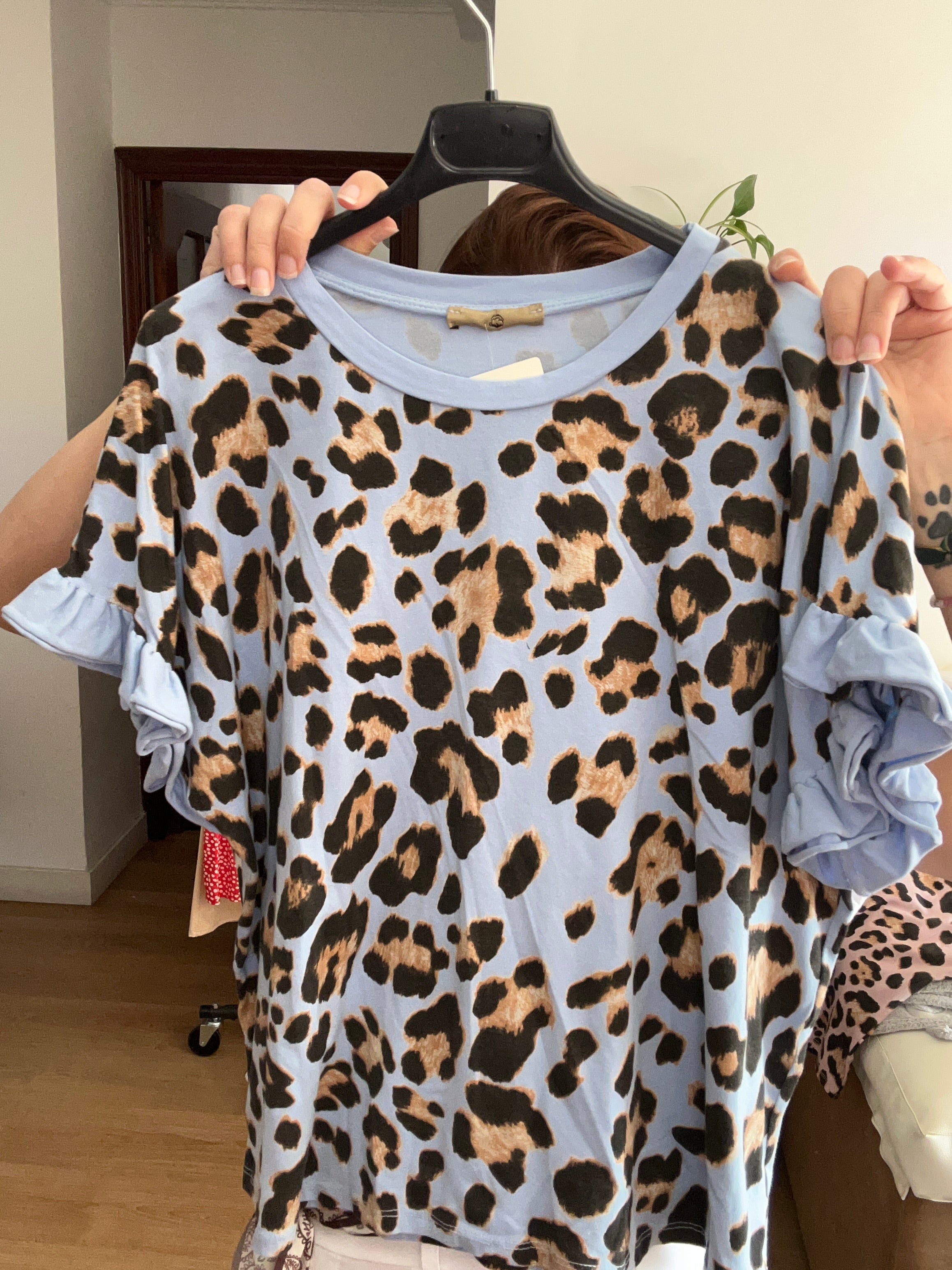 💙 Blusa animal print azul pastel 💙