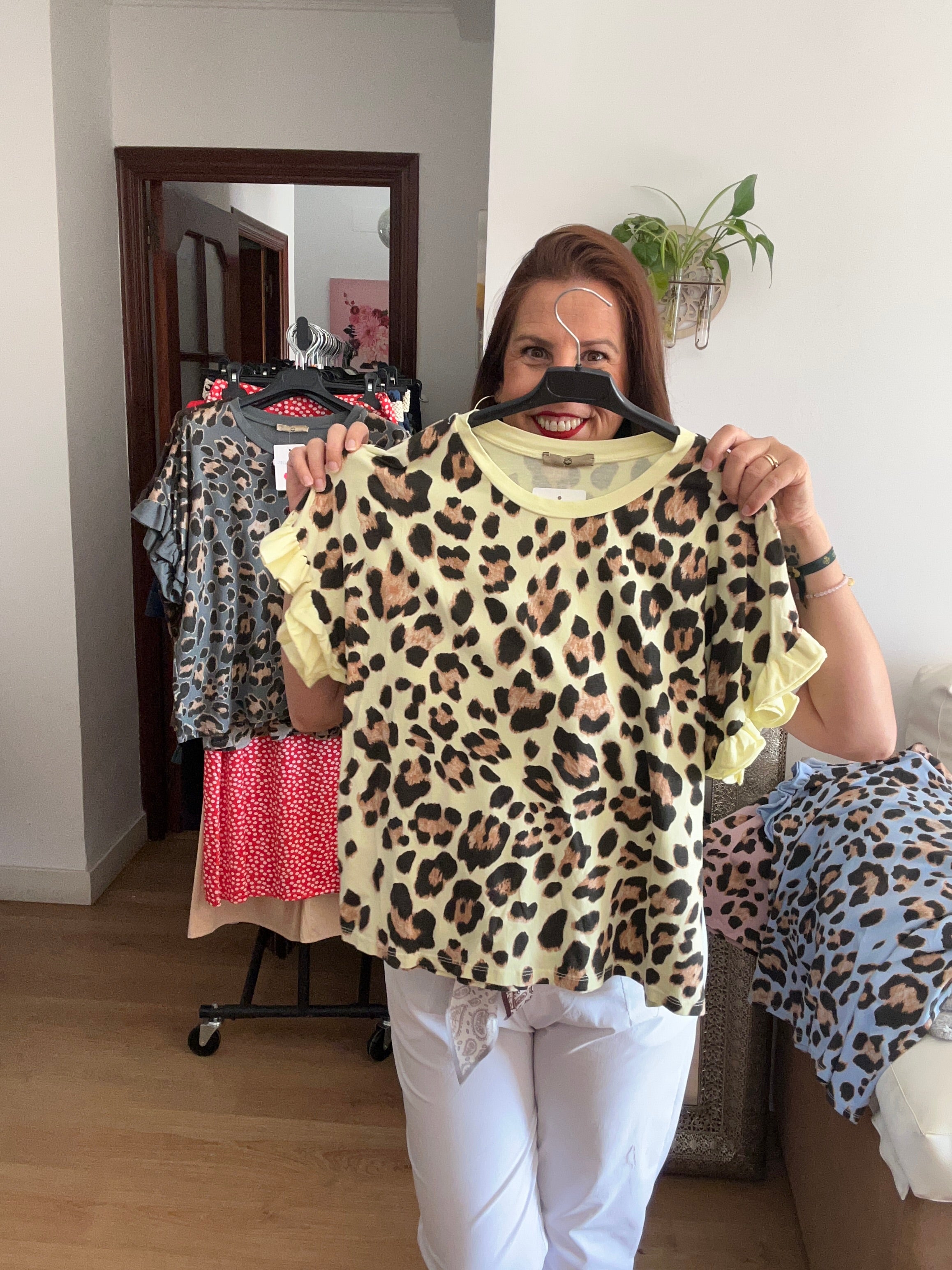 💛 Blusa animal print amarilla 💛