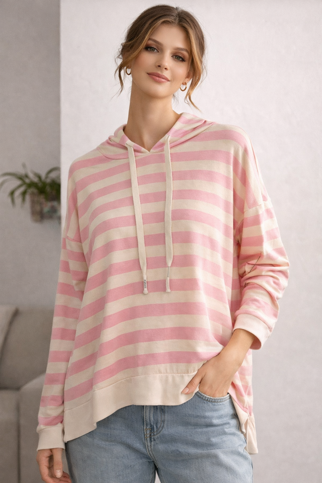 Sudadera de rayas rosa y celeste 💗✨